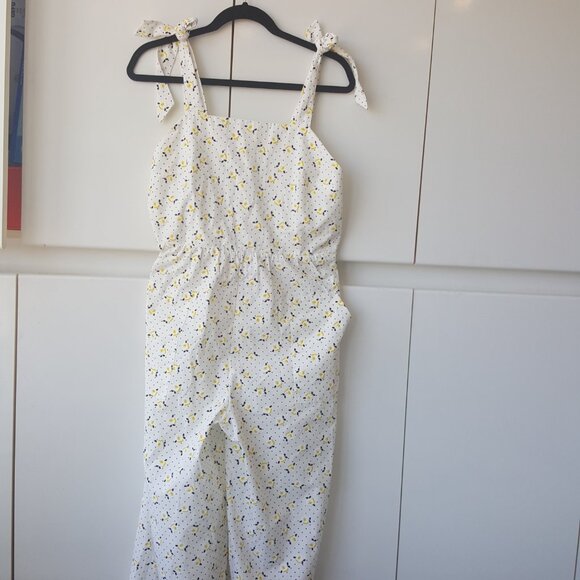 ZARA ! 100% Cotton Jumpsuit with flowers ( Medium ) - Picture 14 of 14